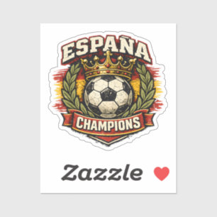 Spanien Weltmeister Vintage Fußball-Abzeichen R Aufkleber
