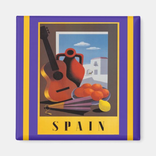 Spanien-Werbung Vintage-Magnet Magnet (Vorne)