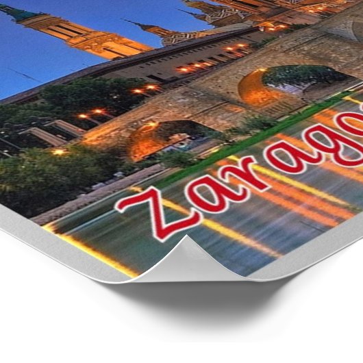 Spanien - Zaragoza - Poster (Ecke)