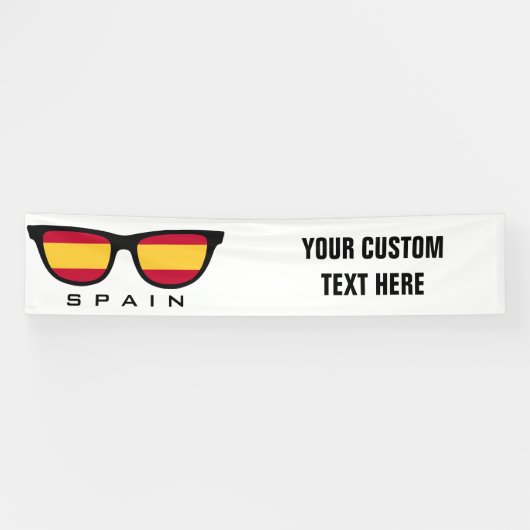 Spanien zeigt benutzerdefiniertes Text- und Farbba Banner (Horizontal)