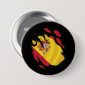 Spanien Zerrissene Flagge Button (Vorne & Hinten)