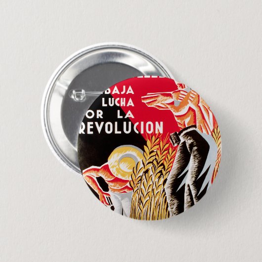 Spanien ziviler Krieg CNT-FAI Originalposter 1936 Button (Vorne & Hinten)