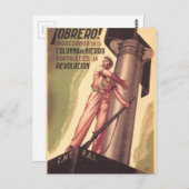 Spanien ziviler Krieg Original CNT-FAI-Poster 1936 Postkarte (Vorne/Hinten)