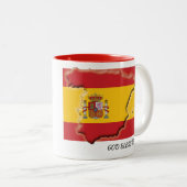 SPANIENFLAG-MAP-Skripte, individuell angepasst Zweifarbige Tasse (VorderseiteRechts)