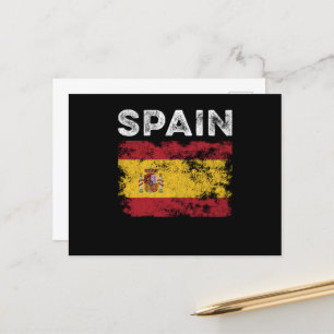 Spanienflagge beschädigt - Spanische Flagge Postkarte