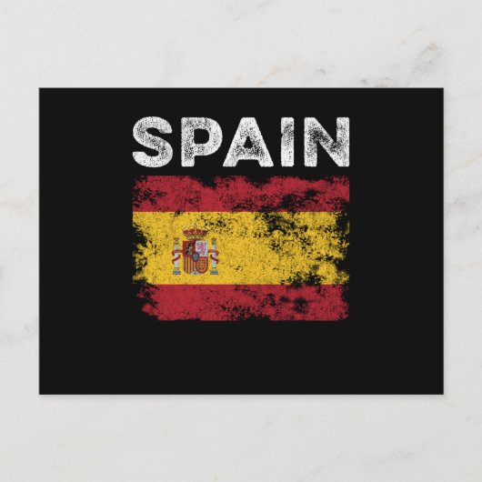 Spanienflagge beschädigt - Spanische Flagge Postkarte (Vorderseite)