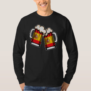 Spanienflagge Bierkrug Cooles spanisches Bier T-Shirt