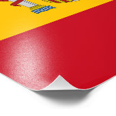 Spanienflagge Fotodruck (Ecke)