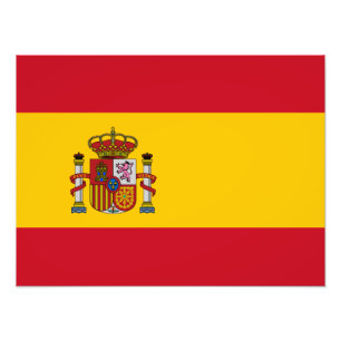Spanienflagge Fotodruck