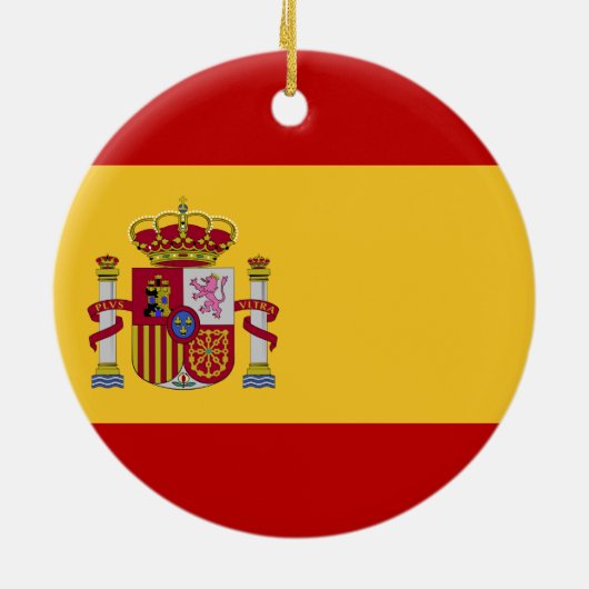 Spanienflagge Keramik Ornament (Hinten)