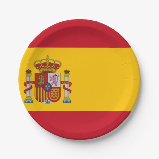 Spanienflagge Pappteller (Vorderseite)