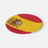 Spanienflagge Pappteller (Schrägansicht)