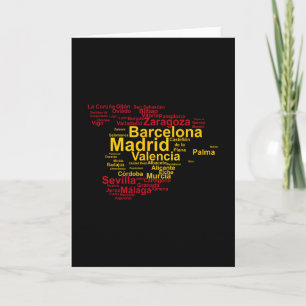 Spanienflagge Silhouette Karte