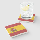 Spanienflagge Steinuntersetzer (Seitenansicht)