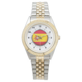 Spanienflagge - Zwei-Tone-Armbanduhr Armbanduhr