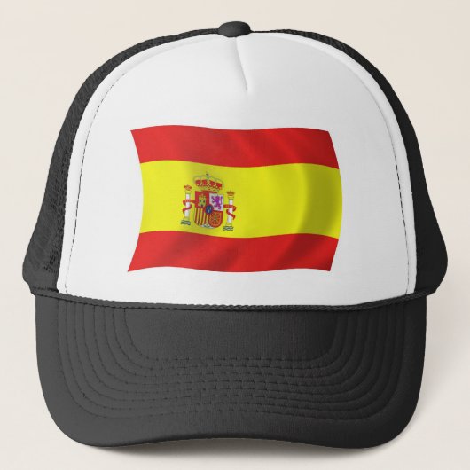 Spanienischer Flaggenhut Truckerkappe (Vorderseite)