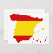 SPANIENKARTE POSTKARTE (Vorne/Hinten)