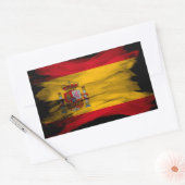Spaniens Flagge - Pinselstrich Rechteckiger Aufkleber (Umschlag)