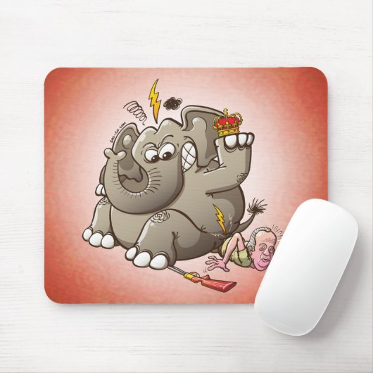 Spaniens Jagd König-Breaks Hip While Elephant Mousepad (Mit Mouse)