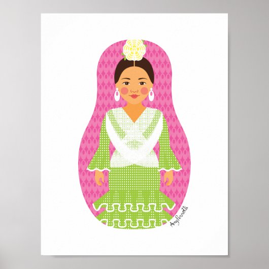 Spanier Matrjoschka Poster (Vorne)
