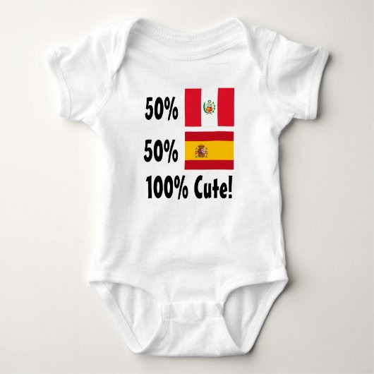 Spanisch 100% 50% Peruaner-50% niedlich Baby Strampler (Vorderseite)