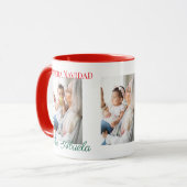 Spanisch 1. Weihnachten als Oma Custom 3 Foto Tasse (Vorderseite Links)