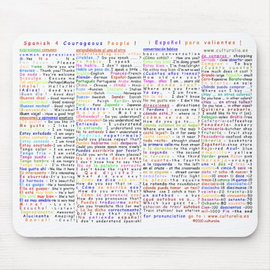Spanisch 4 mutige Leute Mousepad (Vorne)