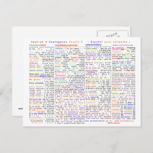 Spanisch 4 mutige Leute Postkarte (Vorne/Hinten)