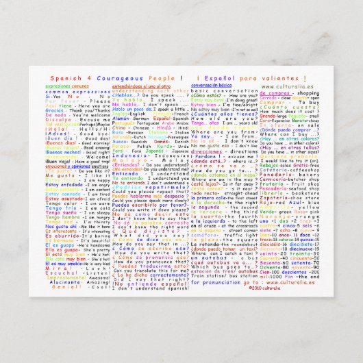 Spanisch 4 mutige Leute Postkarte (Vorderseite)