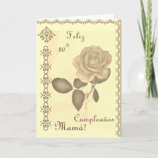 Spanisch: 80 Cumples- Mamá/der 80. Geburtstag der Karte