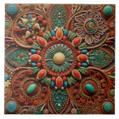 Spanisch Abstrakt Terracotta auf dem Lande Fliese (Vorderseite)