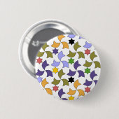Spanisch-Alhambra-Art Fliesen-Mosaik-Muster Button (Vorne & Hinten)