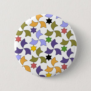 Spanisch-Alhambra-Art Fliesen-Mosaik-Muster Button