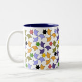 Spanisch-Alhambra-Art Fliesen-Mosaik-Muster Zweifarbige Tasse (Links)