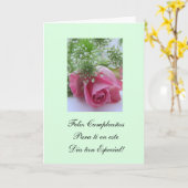 Spanisch: Alles Gute zum Geburtstag Feliz Karte (Gelbe Blume)