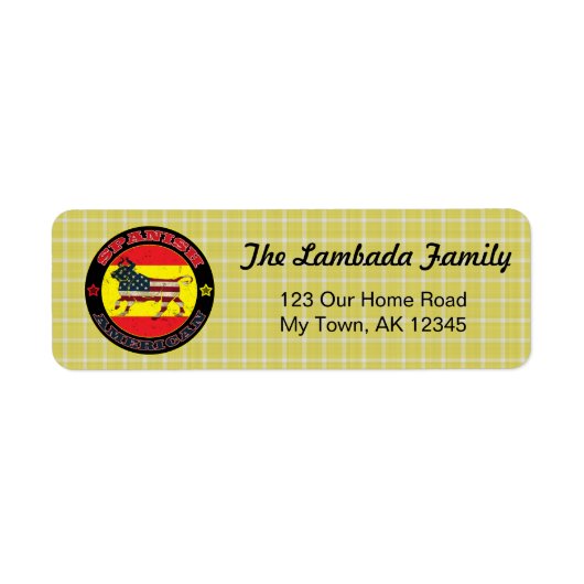 Spanisch American Bull Address Labels (Vorne)