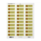 Spanisch American Bull Address Labels (Vorne)