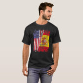 Spanisch American Flag Spanien Usa Bandera Espana T-Shirt (Vorne ganz)