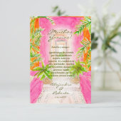 Spanisch, Aquarell mexikanische Hochzeit in Urlaub Dankeskarte (Stehend Vorderseite)