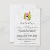 Spanisch, Aquarellpinke Kapelle Hochzeit Details Dankeskarte (Vorderseite)