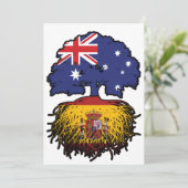 Spanisch Australien Treots Flag Einladung (Stehend Vorderseite)