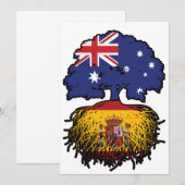 Spanisch Australien Treots Flag Einladung (Vorne/Hinten)
