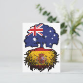 Spanisch Australien Treots Flag Postkarte (Stehend Vorderseite)