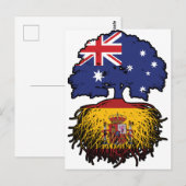 Spanisch Australien Treots Flag Postkarte (Vorne/Hinten)