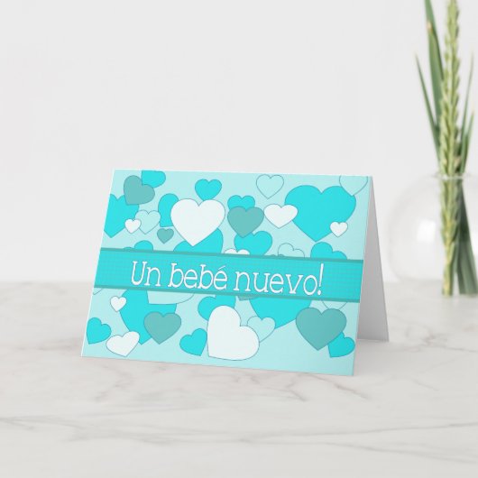 Spanisch Baby Boy Birth Ankündigung (Vorderseite)