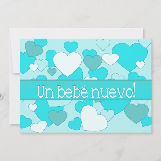 Spanisch Baby Boy Birth Ankündigung (Vorderseite)
