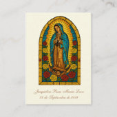 SPANISCH BAPTISM RECUERDO BAUTIZO RELIGIOUS PRAYER VISITENKARTE (Vorderseite)