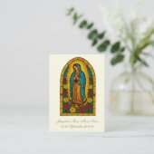 SPANISCH BAPTISM RECUERDO BAUTIZO RELIGIOUS PRAYER VISITENKARTE (Stehend Vorderseite)
