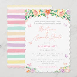 Spanisch Bautizo 2Do Cumple, Taufe 2. Geburtstag Einladung