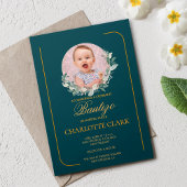 Spanisch Bautizo Foto Grüne Landschaft Einladung